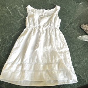 Reformation linen mini smock dress summer light white cotton